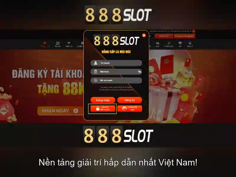 888slot: Đánh giá, trò chơi và hướng dẫn chơi slot trực tuyến Giao diện nhà cái hoàn hảo
